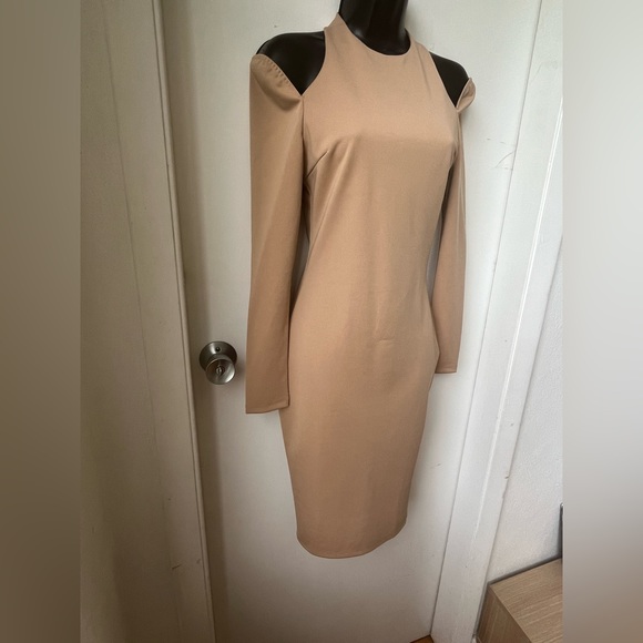 Tiger Mist Rise LONG SLEEVE CUT OUT SHOULDER BODYCON DRESS size S - Picture 2 of 11